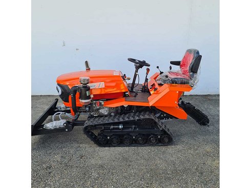 Tractor de orugas con accesorios