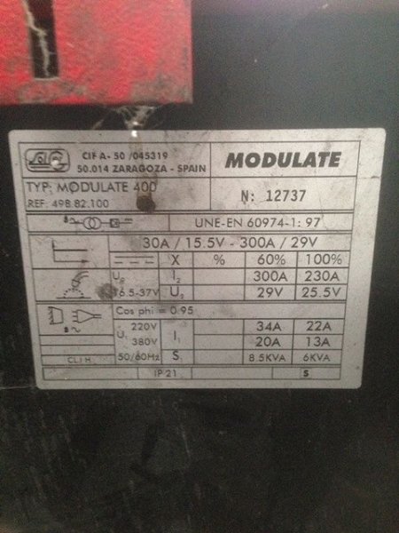 Grupo de soldar Modulate 400A