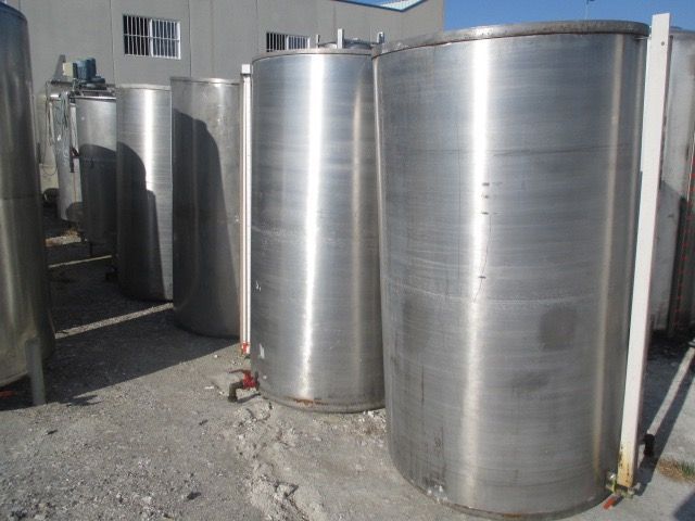 Depositos de acero inoxidable sencillos de 2.000 litros