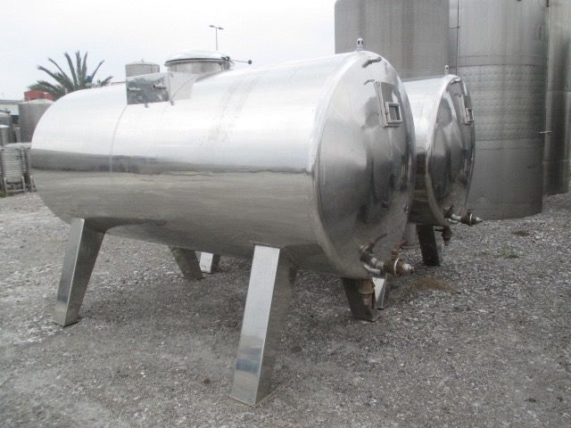 Depositos horizontales sencillos de acero inoxidable brillo espejo de 5.000 litros