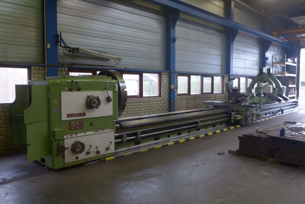 Clovis 70 lathe Ø 1450 x 12.000 mm x 25 Ton