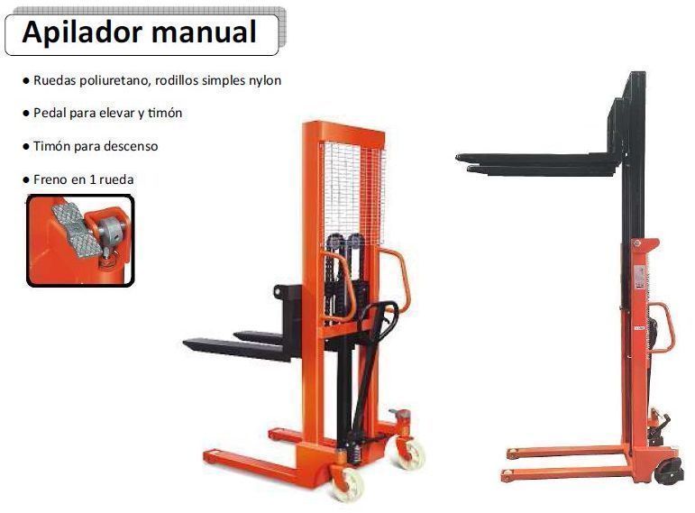 Apilador elevacion rapida manual