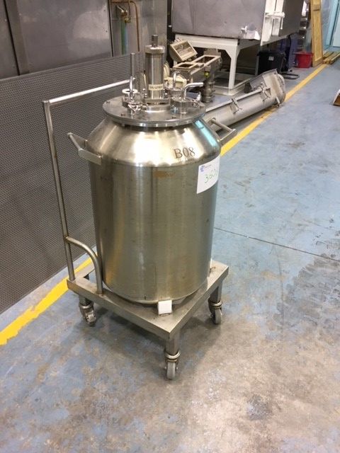 Deposito 100l inox 316 con agitacion de segunda mano