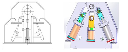 Cilindro hidráulico de 4 rodillos 4RHSS 30-400 con doble precurvado