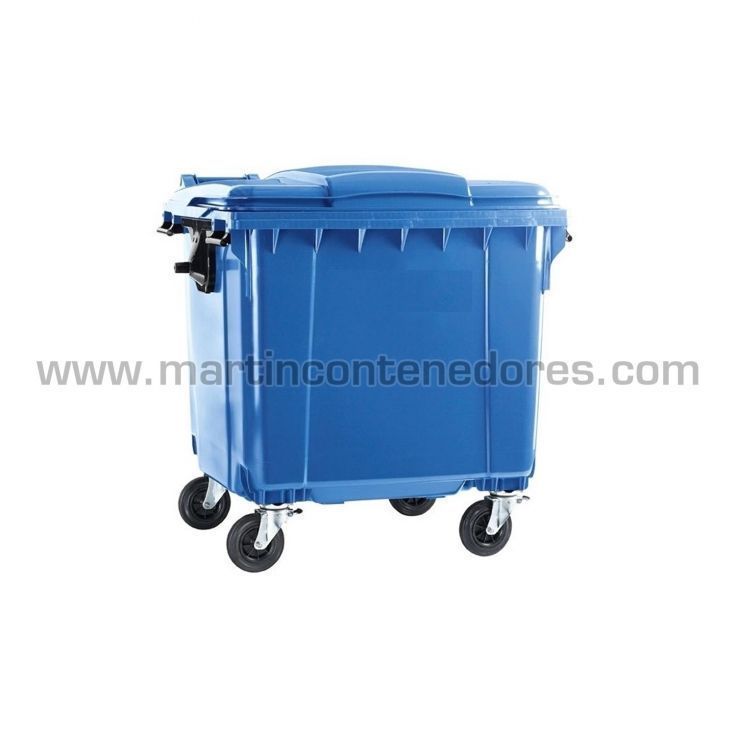 4 Ruedas Color Azul SSI Contenedor Basura 770 L