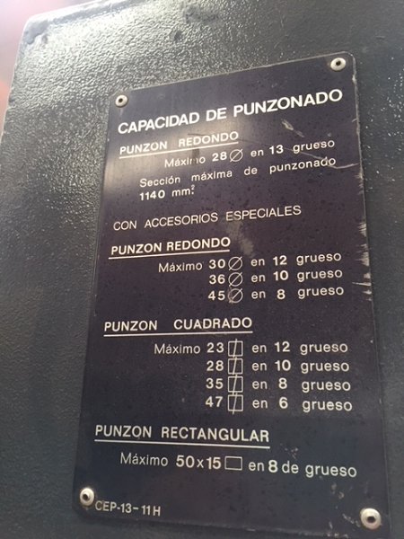 Cizalla punzonadora mecánica GEKA CEP-13