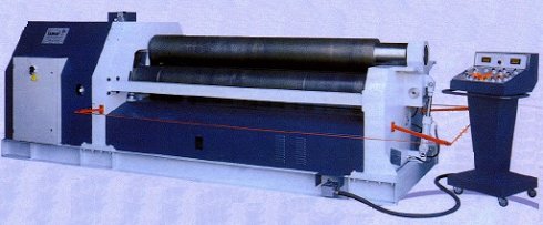 Cilindro hidráulico Famar de 4 rodillos QI-416 20/6 de 2.000x6/8mm