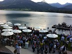 El lago Wolfgangsee (Austria).