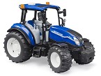 New Holland T5,120 con pala y remolque, BRUDER