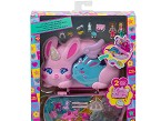 Polly Pocket Cofre-bolso Mam� conejo unicornio y beb� para mini mu�ecas