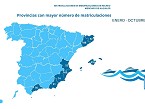 Matriculaciones por provincias - Mercado alquiler. Fuente: ANEN.