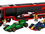 Lego Camión de F1 con coches F1 RB20 y AMR24