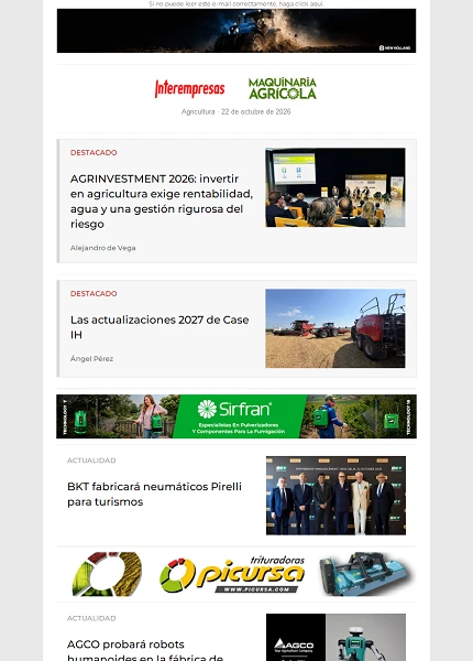 Newsletter Agrícola