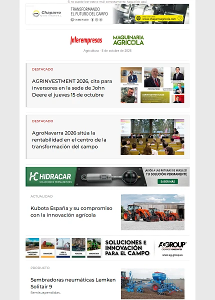 Newsletter Agrícola Newsletter Agrícola