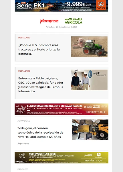 Newsletter Agrícola Newsletter Agrícola