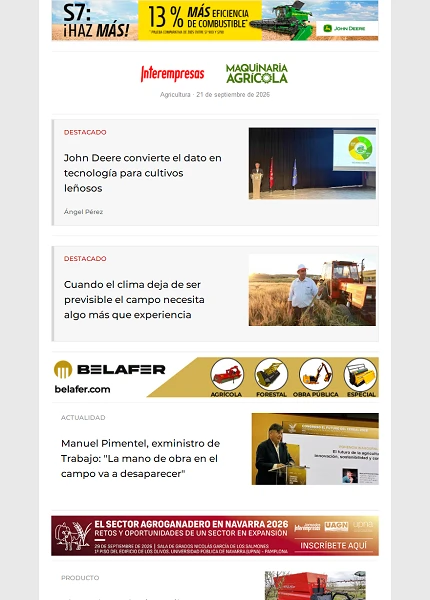 Newsletter Agrícola Newsletter Agrícola