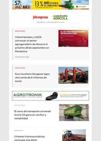 Newsletter Agrícola