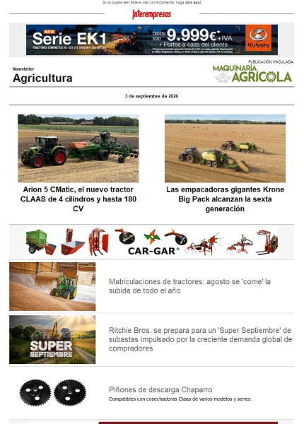 Newsletter Agrícola Newsletter Agrícola