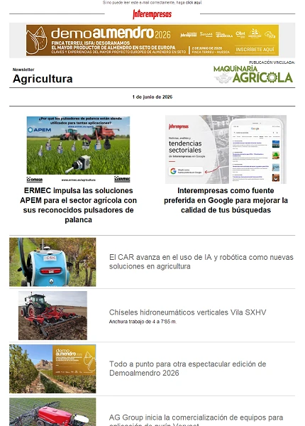 Newsletter Agrícola Newsletter Agrícola