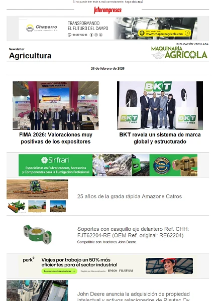 Newsletter Agrícola Newsletter Agrícola