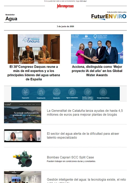 Newsletter Industria del Agua