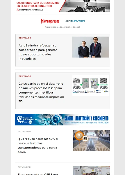 Newsletter Aeronáutica Newsletter Aeronáutica
