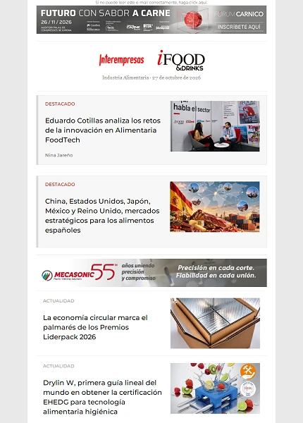 Newsletter Industria alimentaria