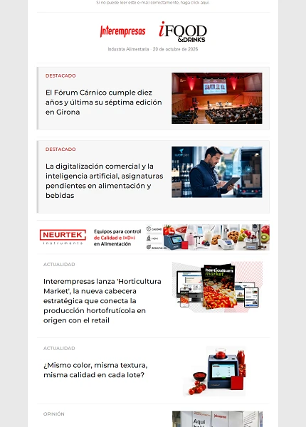 Newsletter Industria alimentaria