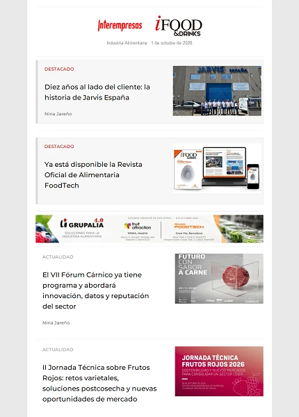 Newsletter Industria alimentaria Newsletter Industria alimentaria