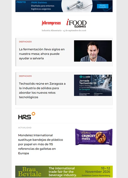 Newsletter Industria alimentaria