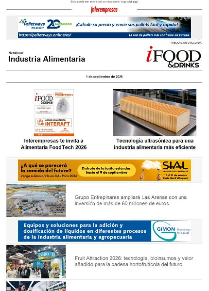 Newsletter Industria alimentaria