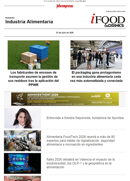 Newsletter Industria alimentaria Newsletter Industria alimentaria