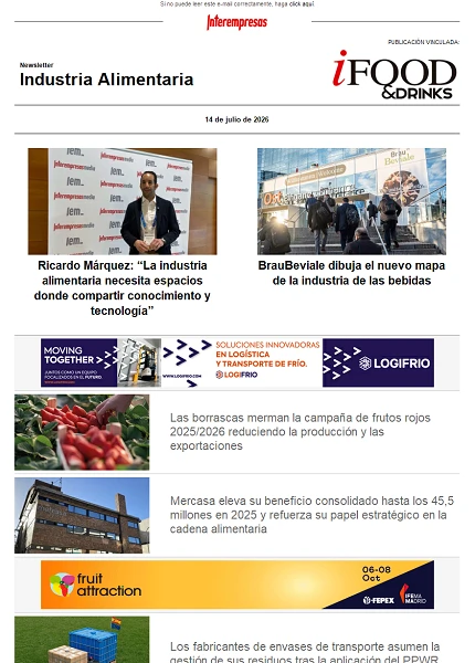 Newsletter Industria alimentaria