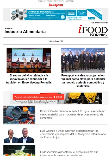 Newsletter Industria alimentaria Newsletter Industria alimentaria