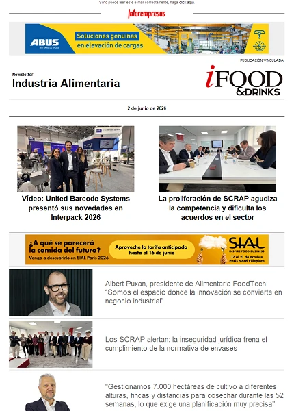 Newsletter Industria alimentaria Newsletter Industria alimentaria