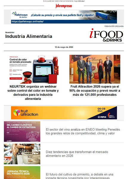 Newsletter Industria alimentaria