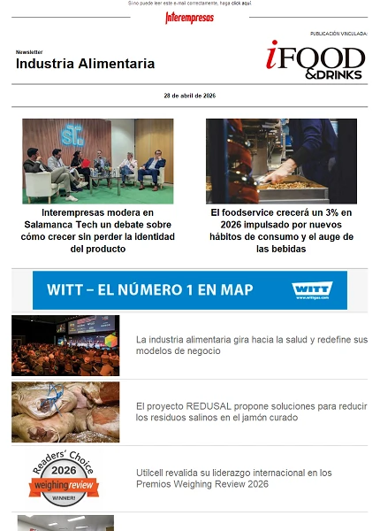 Newsletter Industria alimentaria