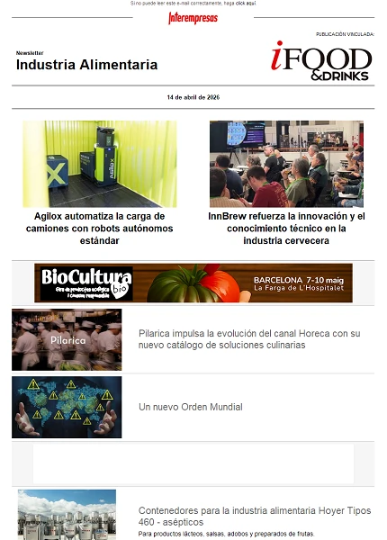 Newsletter Industria alimentaria Newsletter Industria alimentaria