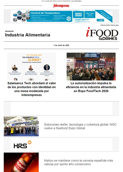 Newsletter Industria alimentaria