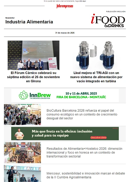 Newsletter Industria alimentaria Newsletter Industria alimentaria