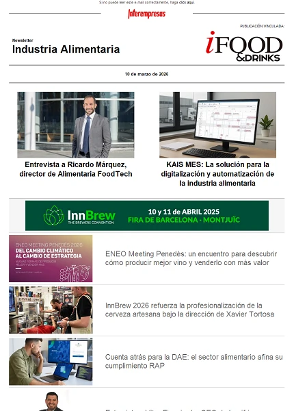 Newsletter Industria alimentaria