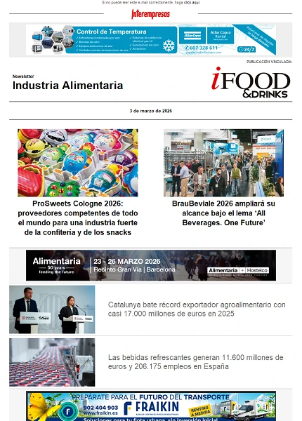 Newsletter Industria alimentaria
