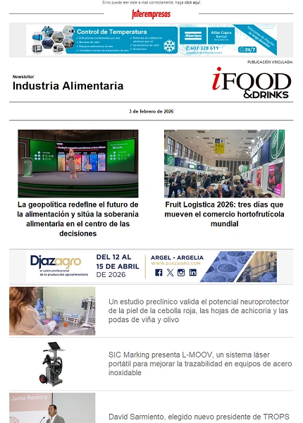 Newsletter Industria alimentaria