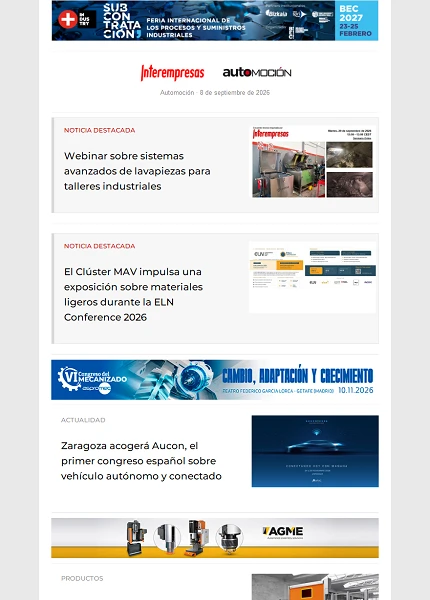 Newsletter Automoción Newsletter Automoción