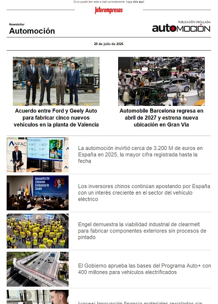 Newsletter Automoción
