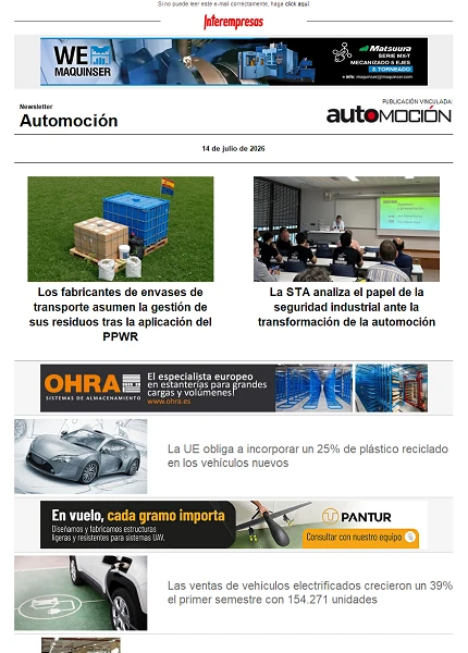 Newsletter Automoción Newsletter Automoción