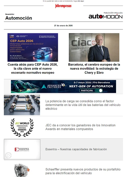 Newsletter Automoción