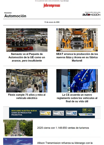 Newsletter Automoción
