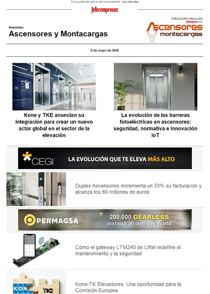 Newsletter Ascensores y Montacargas