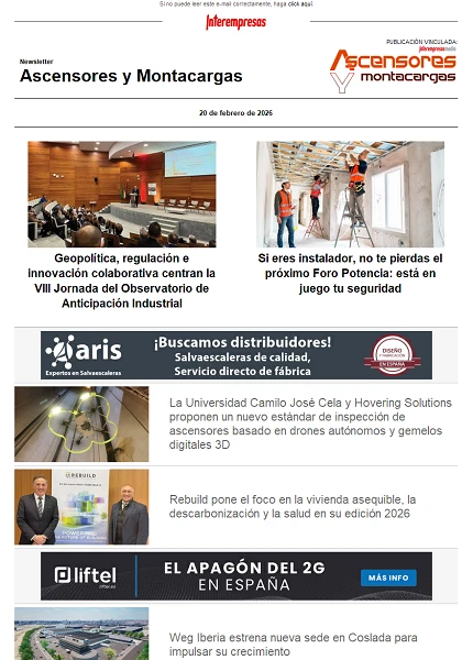 Newsletter Ascensores y Montacargas